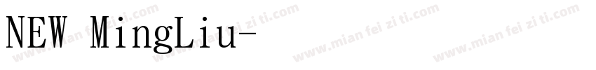 NEW MingLiu字体转换